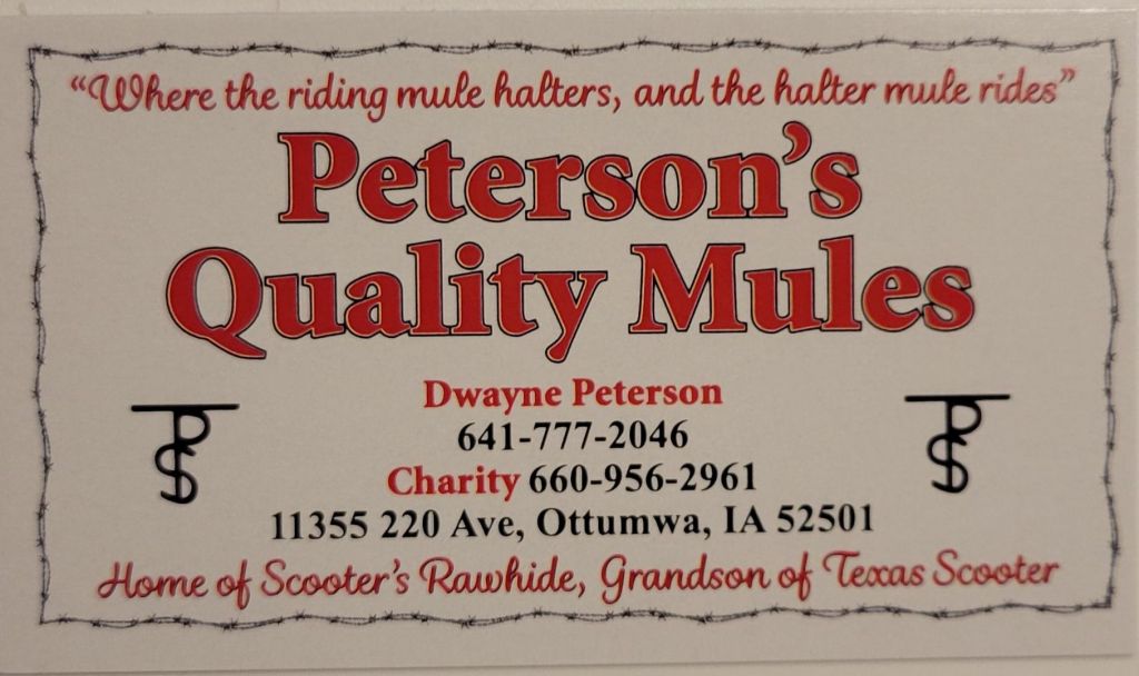 Peterson's Quality Mules Dwayne & Charity Peterson
