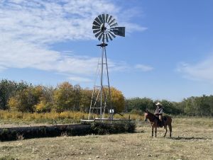 Riding in new country helping a friend 